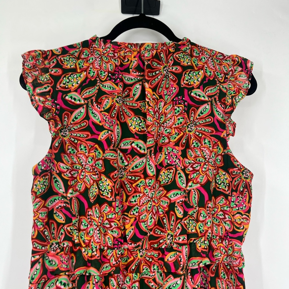 J. Crew Factory Ruffle V-Neck Mini Dress - Picture 6 of 7